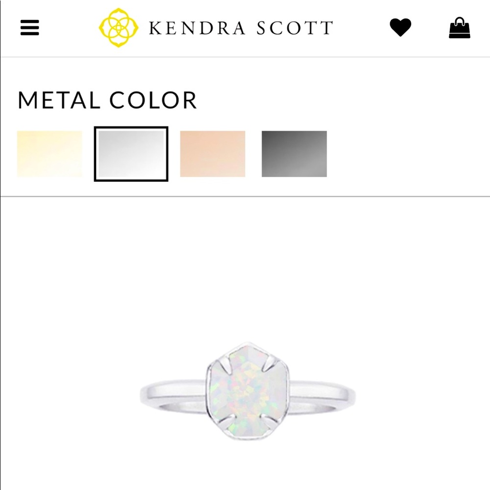 Customized Kendra Scott opal ring